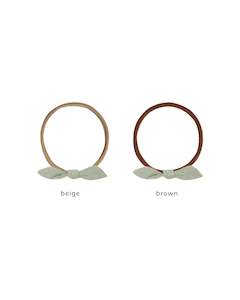 Quincy Mae: LITTLE KNOT HEADBAND || FERN /BEIGE | Quincy Mae