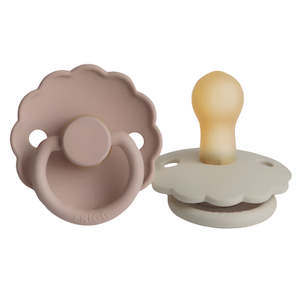 Daisy Pacifier Blush/Cream Natural Rubber | Frigg