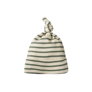 Hats Beanies 1: COTTON KNOTTED BEANIE - Nettle Sailor Stripe | Nature Baby