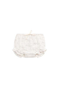 Organic Cotton Muslin Frill Bloomer | Pauline Pink | Jamie Kay