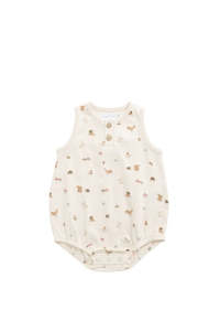 Organic Cotton Archie Playsuit | Forest Gathering | Jamie Kay