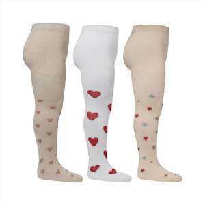 Konges Slojd: 3 pack jacquard tights - heart/aisuru/star | KONGES SLØJD