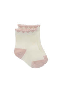 Amour Sock - Parchment/ Shell Pink | Jamie Kay