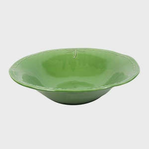Care 1: Dragonfly Stoneware Green Salad Bowl Small | French Country