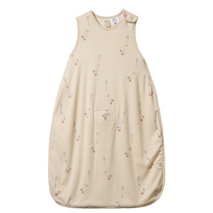 Onesies Sleepwear: ORGANIC COTTON & MERINO SLEEPING BAG. Goose Lullaby Print | Nature Baby