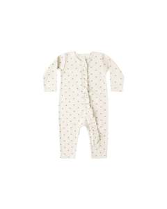Onesies Sleepwear: RUFFLE JUMPSUIT || BLUE DITSY | Quincy Mae