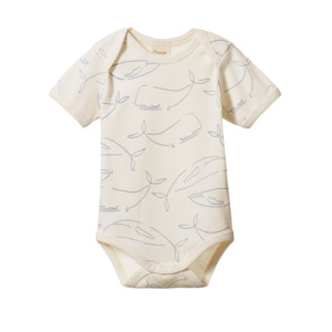 SHORT SLEEVE BODYSUIT || WHALE PRINT | Nature Baby