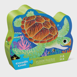 Crocodile Creek: 36 Piece Foil Puzzle Sea Turtle | Crocodile Creek