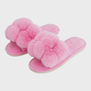 COSY LUXE Slippers Pom Pom - Candy | Annabel Trends