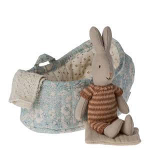 Maileg: Rabbit in Carry Cot Micro | Maileg