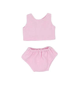 Pink Waffle Knit Doll Underwear Set | MINI COLETTOS
