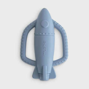 Mushie: Rocket Rattle Teether - Tradewinds | Mushie