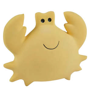 Tikiri: Crab Organic Natural Rubber Rattle, Teether & Bath Toy | Tikiri