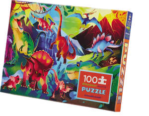 Games Puzzles: 100 Piece Holographic Puzzle - Dinosaur World | Crocodile Creek