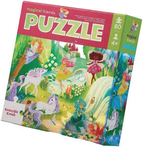 Games Puzzles: 60 Piece Holographic Puzzle - Magical Friends | Crocodile Creek
