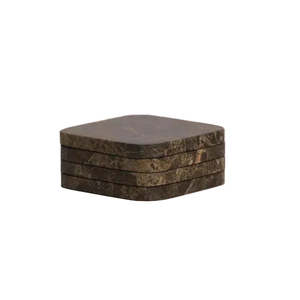 Products: Stone Coasters - Dark Marble | Ned Collections