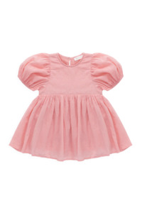 Wear: Organic Cotton Frannie Dress - Swiss Pink | Jamie Kay