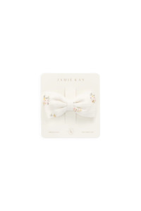 Organic Cotton Desiree Bow - Ayla Whisper | Jamie Kay