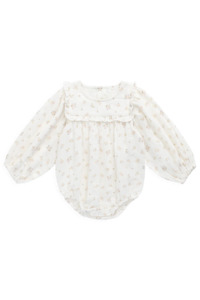 Wear: Organic Cotton Muslin Frances Playsuit - Ayla Whisper | Jamie Kay