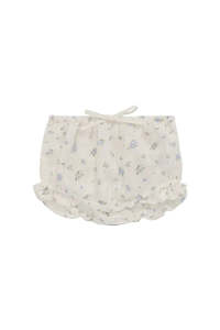 Organic Cotton Frill Bloomer - Juniper Fields Blue | Jamie Kay