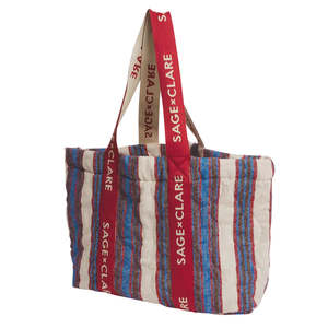 Sage X Clare: Selene Tote Bag - Azure | Sage x Clare