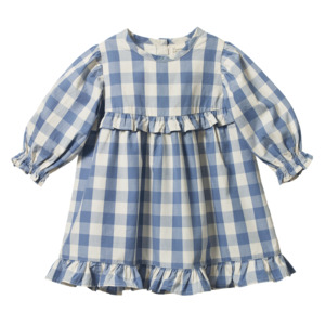 Products: NORA DRESS - Bluebelle Check | Nature Baby