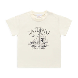 Organic Cotton Bjorn Tee - French Riviera Eclipse | Jamie Kay