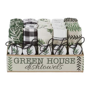 Care 1: Green House Assorted Dishtowels | Design Imports