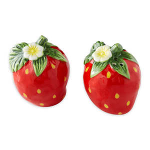 Care 1: Strawberries Salt and Pepper Shaker Set | Design Imports