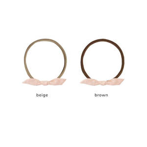 Rylee Cru: Little Knot Headband - Melon - Beige | Rylee + Cru