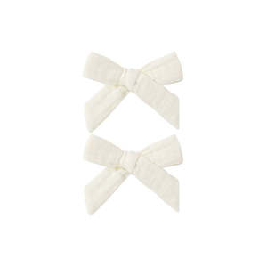 Rylee Cru: Bows - Set Of 2 - Ivory | Rylee + Cru