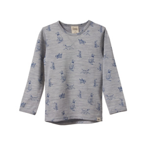 MERINO ESSENTIAL TEE | Best Friend Print Merino | Nature Baby