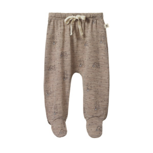 Bottoms: MERINO FOOTED ROMPERS - Bramble Burrow Print | Nature Baby
