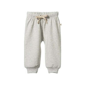 Bottoms: SUNDAY TRACK PANTS - Light Grey Marl | Nature Baby