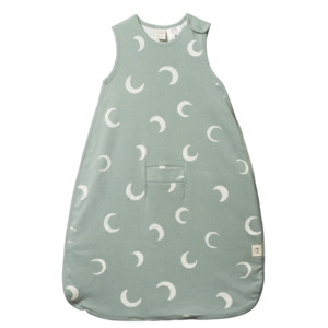 ORGANIC COTTON & MERINO SLEEPING BAG - Crescent Print 3-24M | Nature Baby