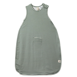 ORGANIC COTTON & MERINO SLEEPING BAG - Nettle Twin Stripe 3-24M | Nature Baby