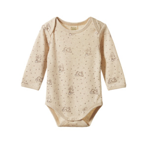 LONG SLEEVE BODYSUIT - Bramble Burrow Print | Nature Baby