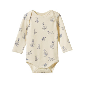 LONG SLEEVE BODYSUIT - Best Friend Print | Nature Baby
