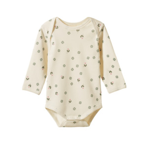 Bodysuits: LONG SLEEVE BODYSUIT - Lucky Print | Nature Baby