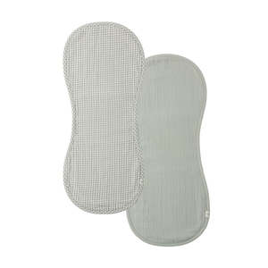 Burp Cloth 2 Pack - Sage Gingham - Sage | Quincy Mae