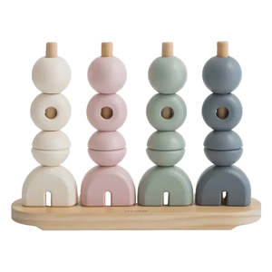 Mushie: Wooden Multi Shape Stacker - Original | Mushie