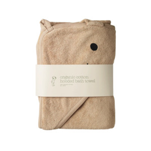 BUNNY HOODED TOWEL - Nougat | Nature Baby