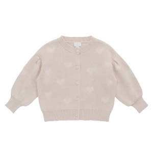 Kayla Cardigan - Kylie Heart Jacquard Morganite | Jamie Kay