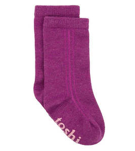 Toshi: Organic Socks Knee Dreamtime Violet | Toshi