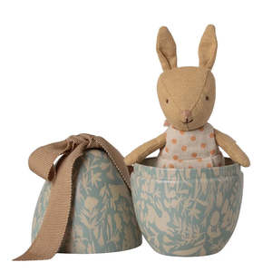 Easter Egg with Micro Rabbit Small - Blue | Maileg