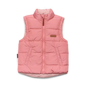 Reversible Eco-Vest - Rose Gingham | Crywolf