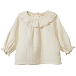 RUFFLE CAMERON BLOUSE - Natural | Nature Baby