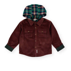 Tops: CORDUROY HOODED SHIRT | Goldie + Ace