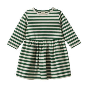 Dresses Skirts: Long Sleeve Twirl Dress - Eden Sea Stripe | Nature Baby