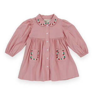 WILD STRAWBERRY CORDUROY COLLAR DRESS | Goldie + Ace